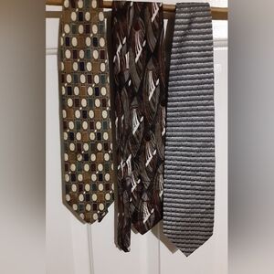 Men's Neckties Henry Grethel DiMoggio Gold and A Handmade Necktie Silk. Qty 3
